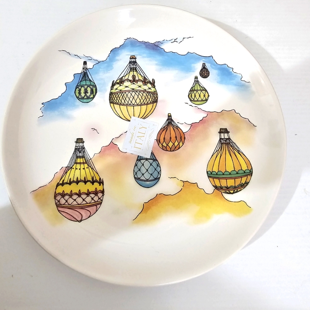 Ceramiche Noi Hot Air Balloons Scene Replacement Plate